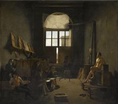 Intérieur de l'atelier de David au Collège des Quatre-Nations