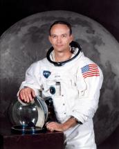 Portrait de Michael Collins en astronaute