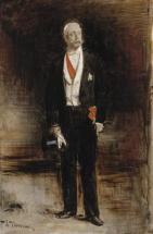 Portrait en pied en tenue présidentielle