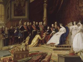 réception diplomatique à la cour