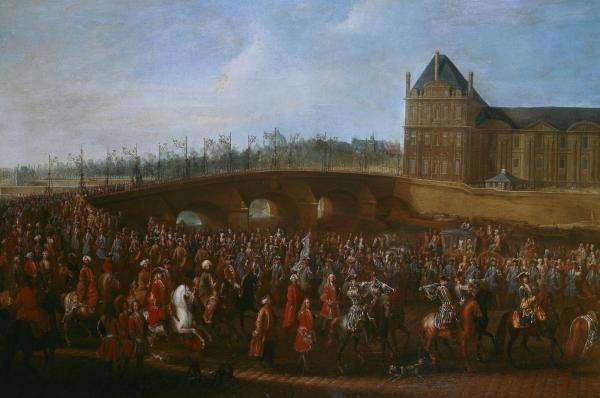 Sortie de l'ambassadeur de la Sublime Porte, Mehemet Effendi, de l'audience accordée par le roi, le 21 mars 1721