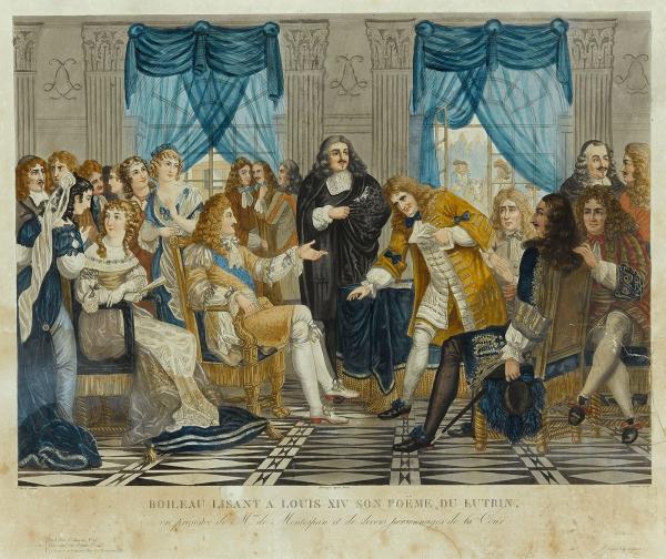 Boileau lisant devant Louis XIV son poème du