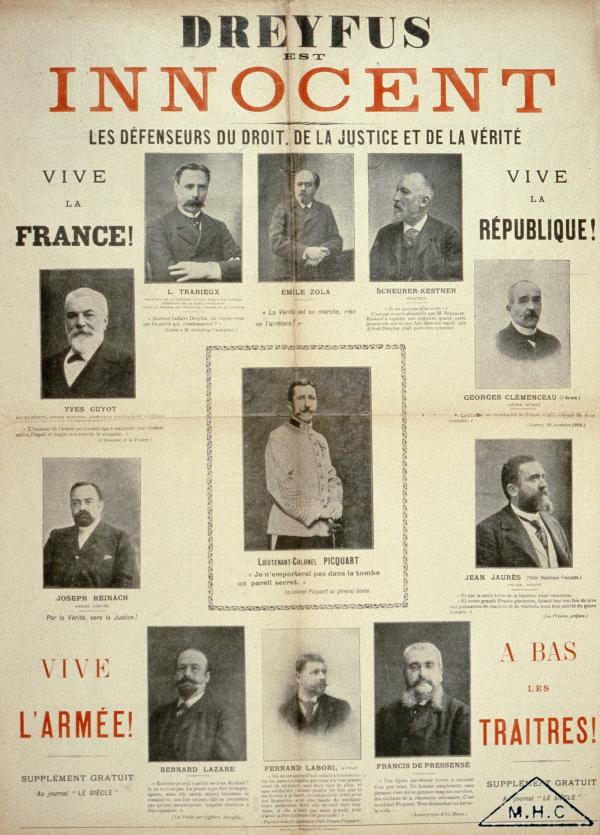 Dreyfus est innocent. Les défenseurs du droit, de la justice et de la vérité.