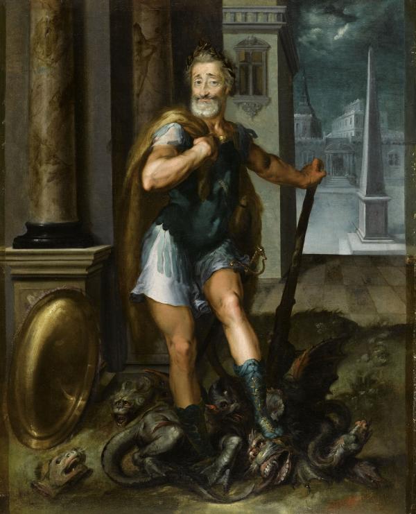 Portrait d'henri IV en Hercule terrassant l'hydre de Lerne