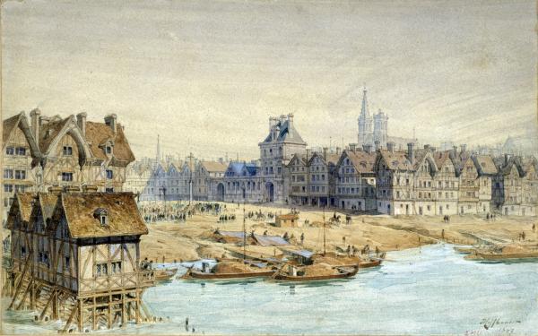 Pendaison en place de Grève et Hôtel de Ville en 1583