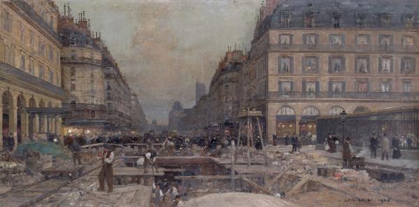 La Construction du métropolitain, 1900