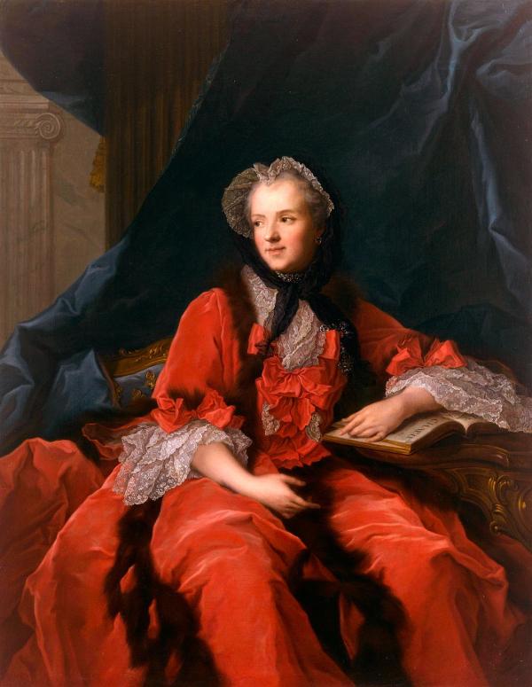 Marie Leszczynska, représentée en 1748 en habit de ville