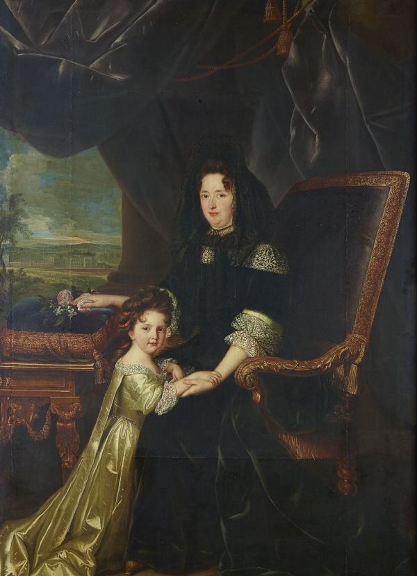 Françoise d'aubigné, marquise de Maintenon (1635-1719), et sa nièce Françoise d'aubigné, future duchesse de Noailles