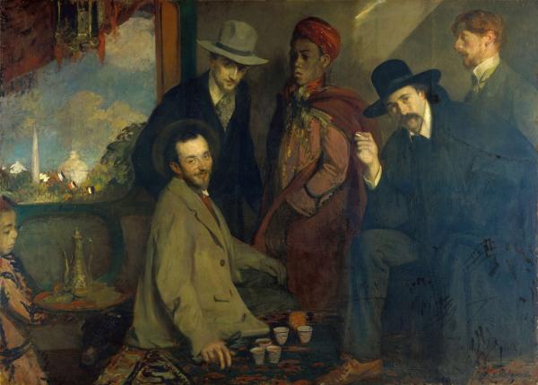 André Gide et ses amis au Café maure de l'Exposition universelle de 1900