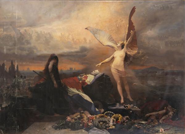 Apothéose aux funérailles de Thiers.