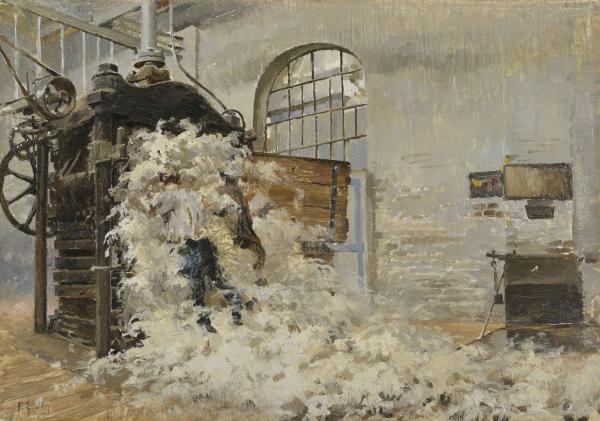 Filature du nord - Mise en ballot de la laine