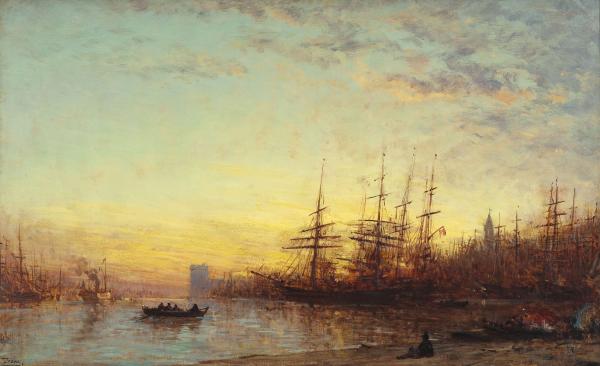 Le Port de Marseille au coucher du soleil