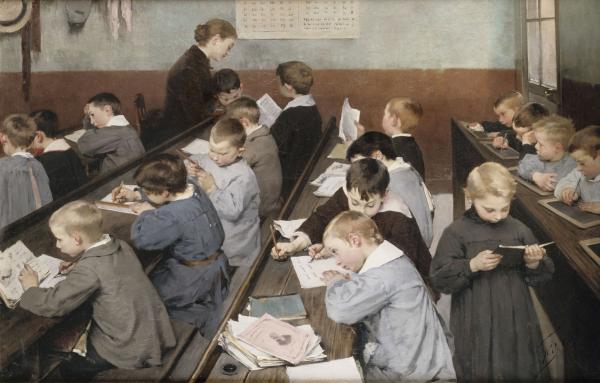 En classe, le travail des petits