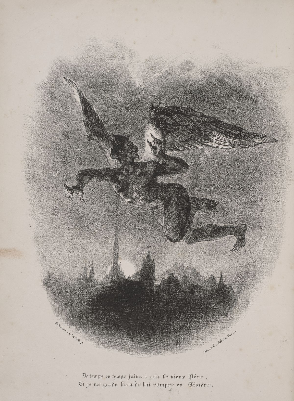 Méphistophélès dans les airs. Eugène DELACROIX (1798 - 1863) 1828. Musée Eugène Delacroix Méphistophélès dans les airs. Eugène DELACROIX (1798 - 1863) 1828. Musée Eugène Delacroix