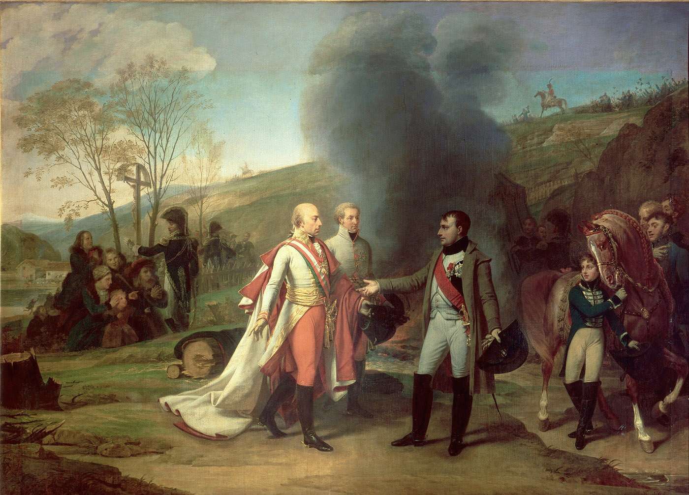 Entrevue de Napoléon Ier et de François II après la bataille d'Austerlitz. Antoine-Jean GROS (1771 - 1835)